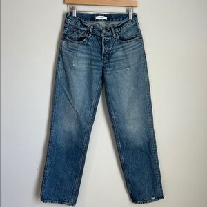 Moussy Vintage Slim Straight Leg Jeans $370 Size 25 Mid Rise from Shopbob